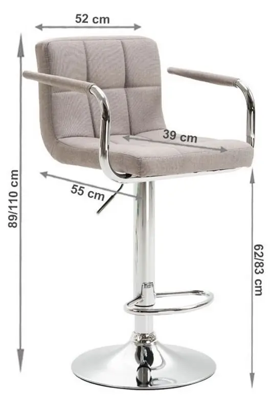 Барный стул Mobhaus Leora 2 New (Gray-Brown)