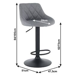 Барный стул Mobhaus Terkan (Gray/Black) Thumb