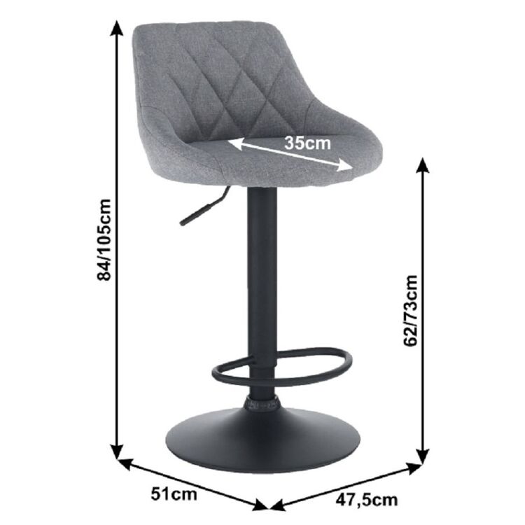 Барный стул Mobhaus Terkan (Gray/Black)