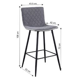 Барный стул Mobhaus Torana (Gray/Black) Thumb