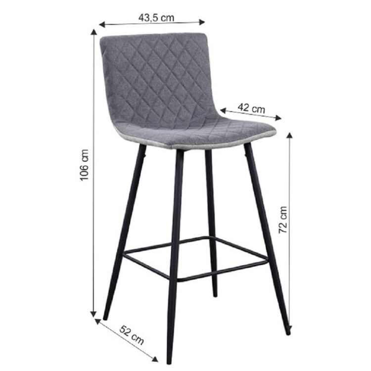 Барный стул Mobhaus Torana (Gray/Black)