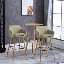Set scaune de bar Mobhaus Tahira 2pcs (Beige/Beech)