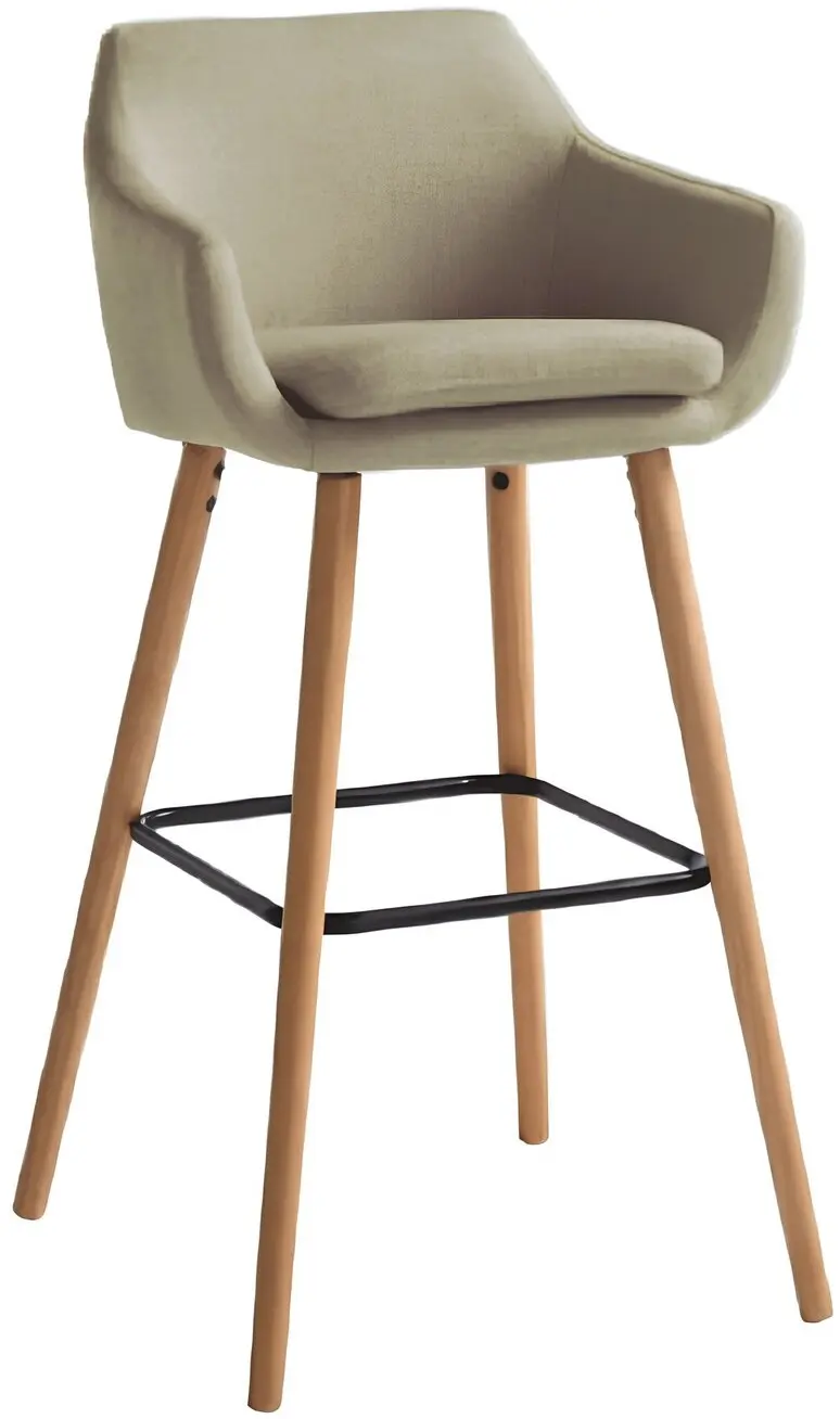 Set scaune de bar Mobhaus Tahira 2pcs (Beige/Beech)