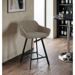 Scaun de bar Mobiland MEY Anka 06 (Beige/Black)