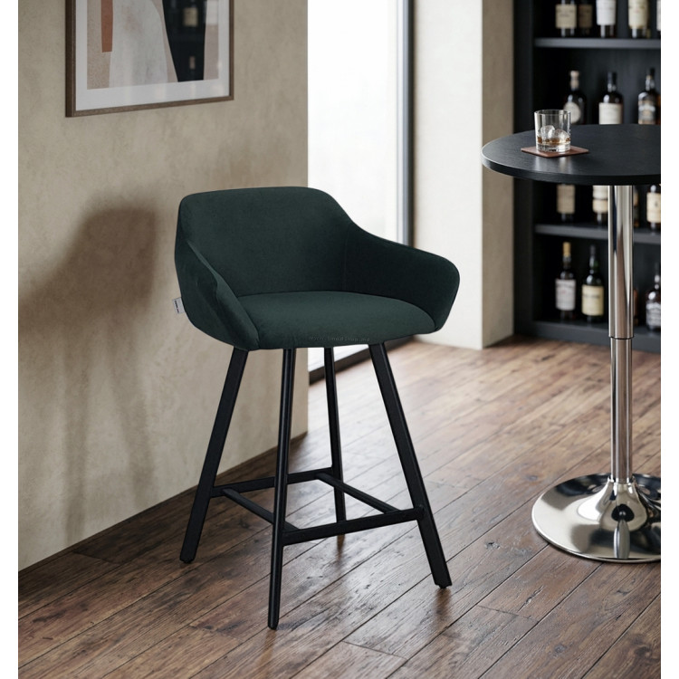 Scaun de bar Mobiland MEY Anka 08 (Dark Green/Black)