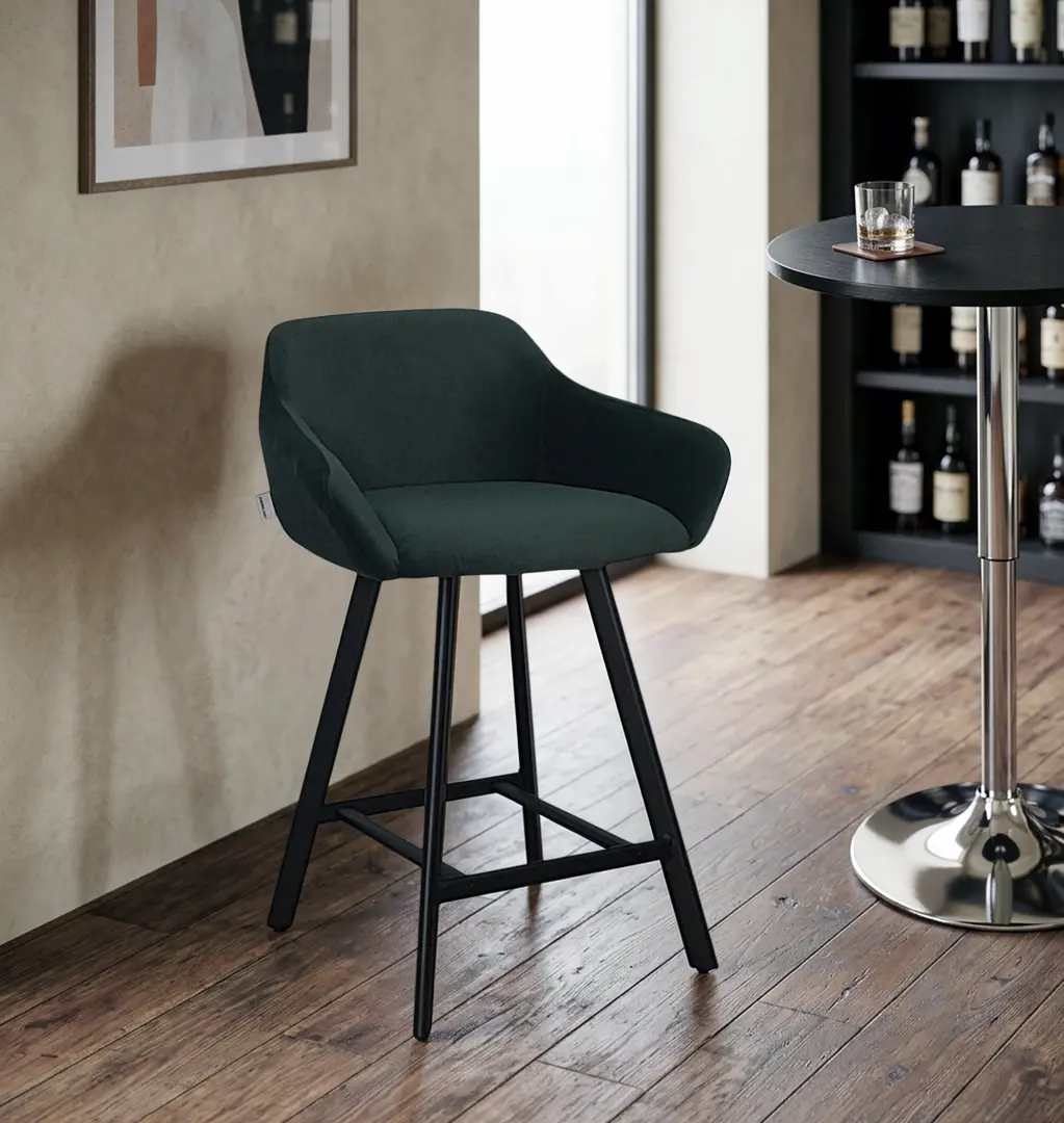 Scaun de bar Mobiland MEY Anka 08 (Dark Green/Black)
