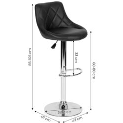 Барный стул Modern Home PJJBS0022 (Black/Silver) Thumb