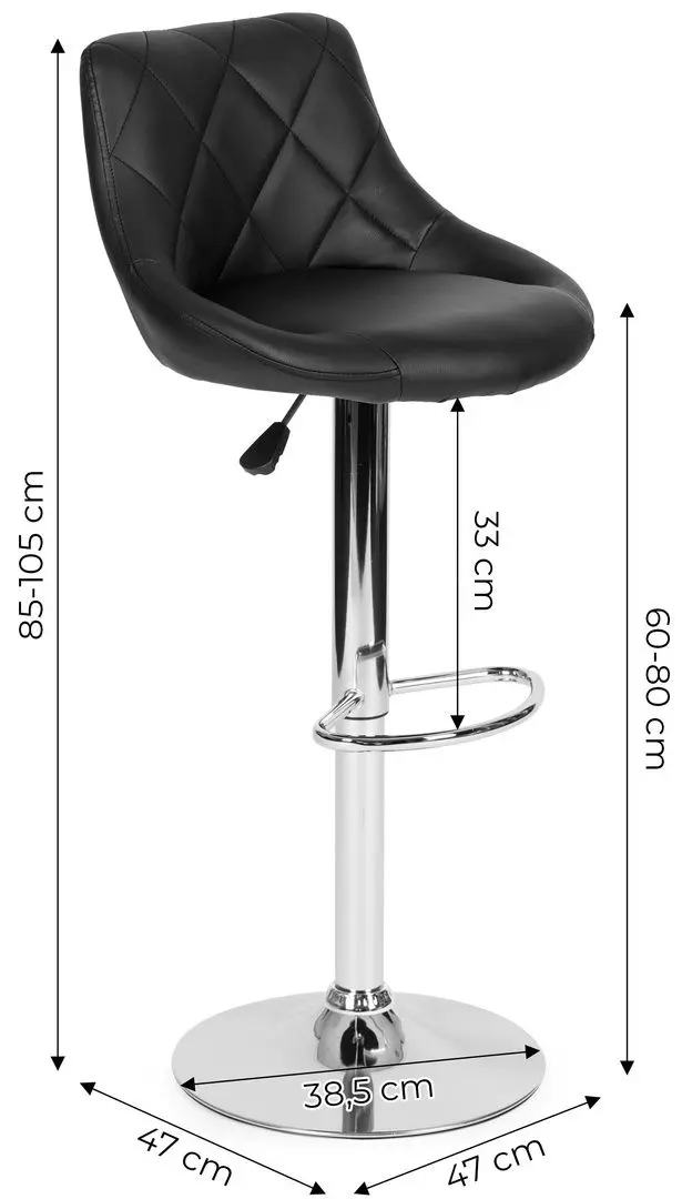 Барный стул Modern Home PJJBS0022 (Black/Silver)