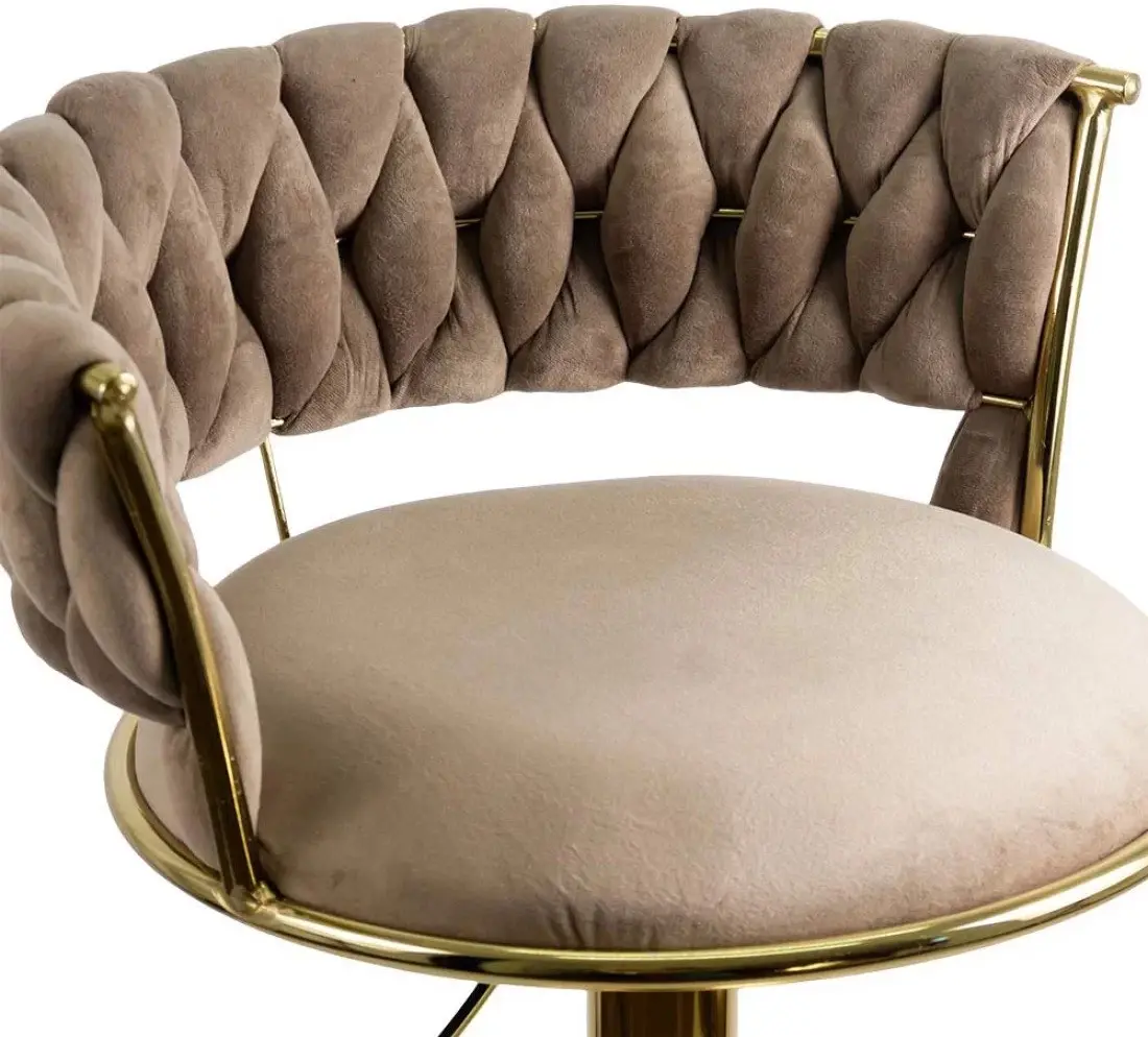 Барный стул Prestige Chairs ABS 118 (Beige/Gold) - 5