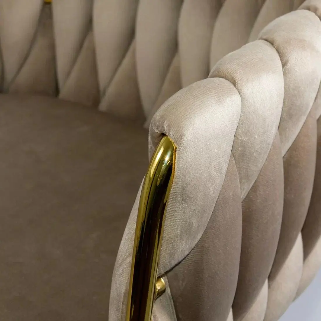 Барный стул Prestige Chairs ABS 118P (Beige/Gold) - 5