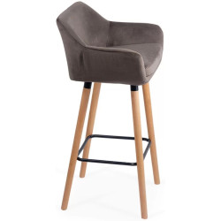 Барный стул Prestige Chairs ABS 1271 (Grey/Natural) Thumb