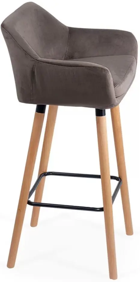 Барный стул Prestige Chairs ABS 1271 (Grey/Natural) - 3