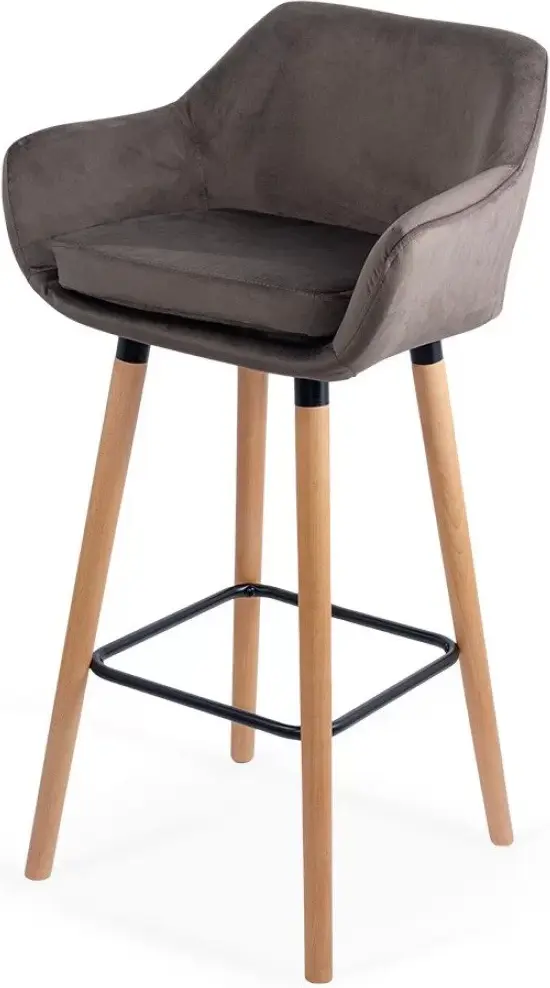 Барный стул Prestige Chairs ABS 1271 (Grey/Natural) - 4