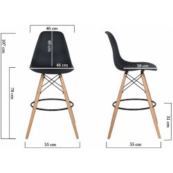 Барный стул Prestige Chairs ABS 139 (Black) Thumb