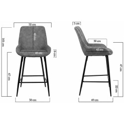 Барный стул Prestige Chairs ABS 146 (Grey) Thumb