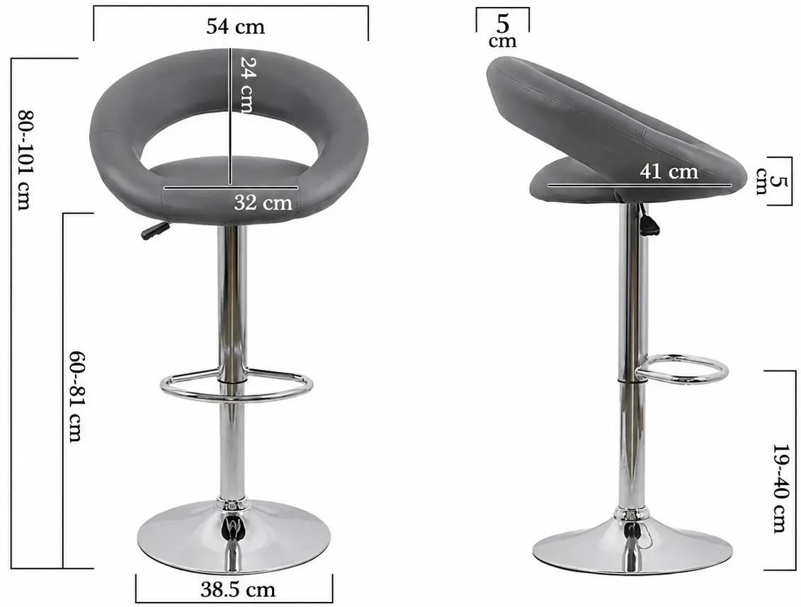 Барный стул Prestige Chairs ABS 151 (Grey) - 7