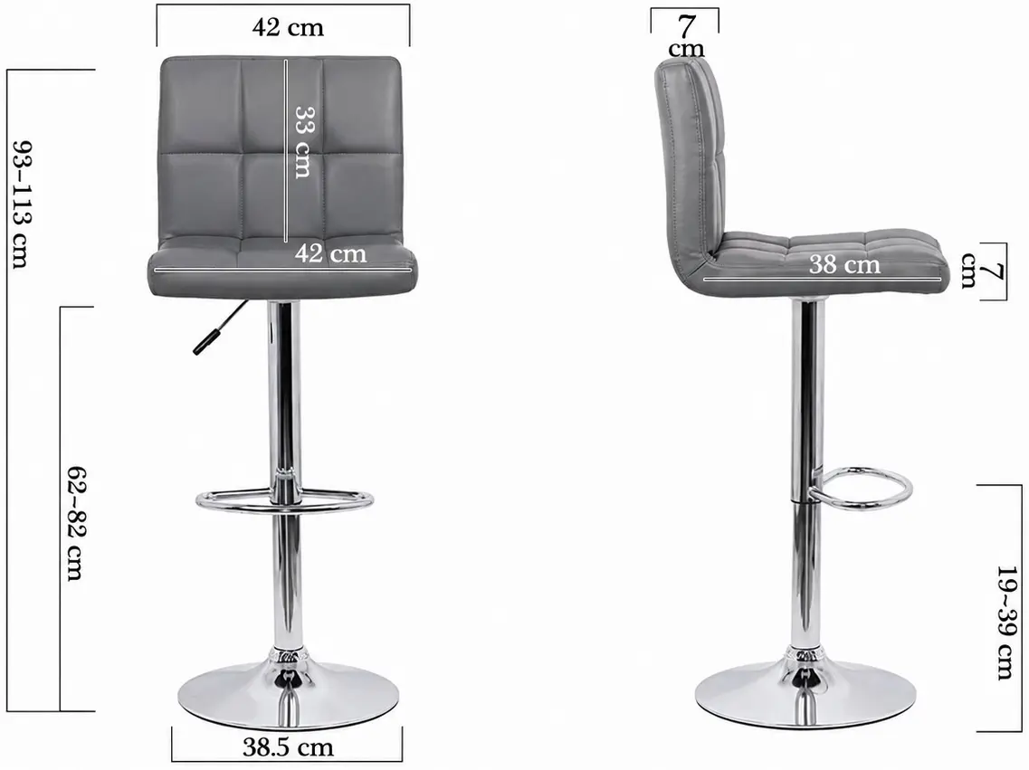 Барный стул Prestige Chairs ABS 191 (Black) - 8