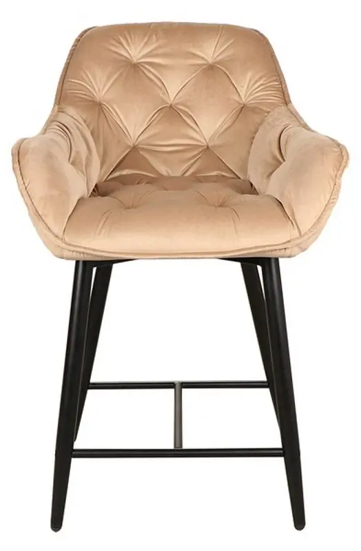 Scaun de bar Signal Cherry H-2 (Beige/Black Matte)