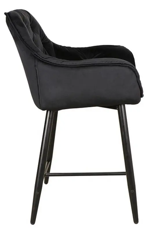 Scaun de bar Signal Cherry H-2 (Black/Black Matte)