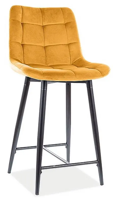 Scaun de bar Signal Chic H-2 (Curry/Black Matte)