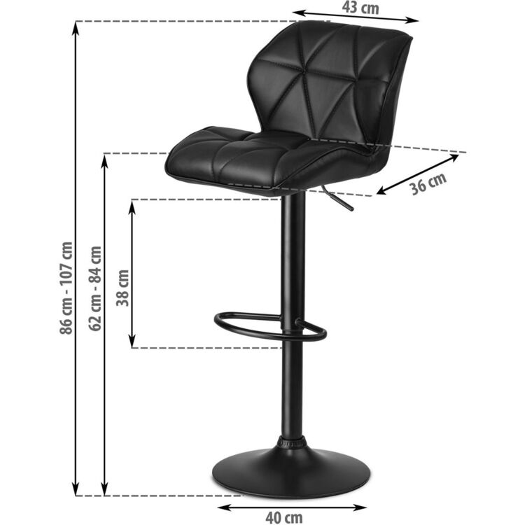 Scaun de bar Sofotel Castel (Black)