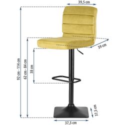 Scaun de bar Sofotel Drava (Yellow) Thumb