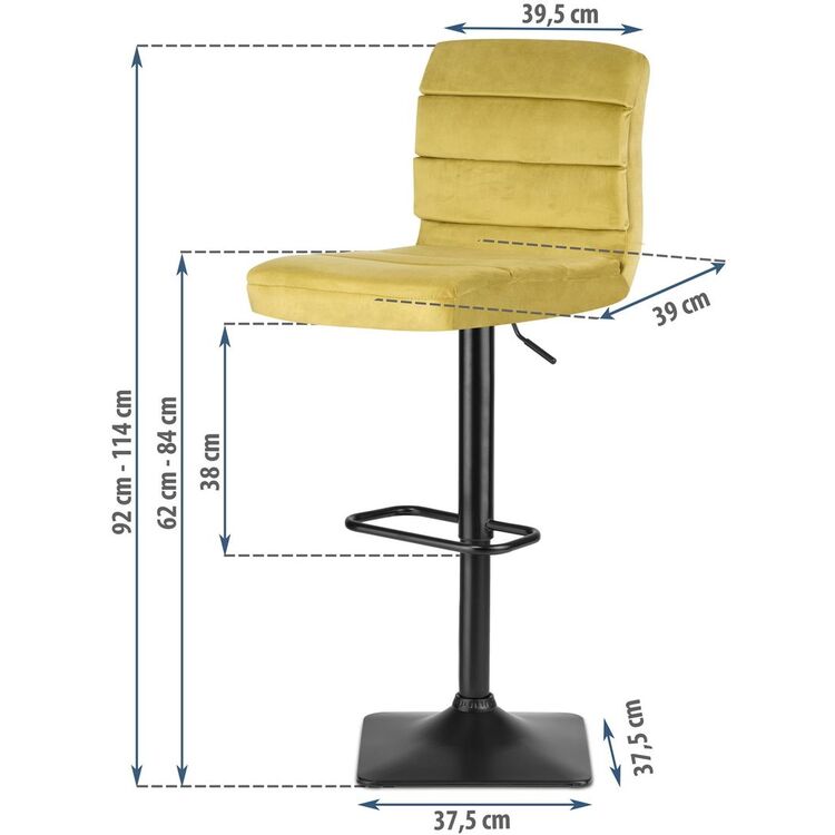 Scaun de bar Sofotel Drava (Yellow)