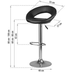 Scaun de bar Sofotel Forza (Black) Thumb