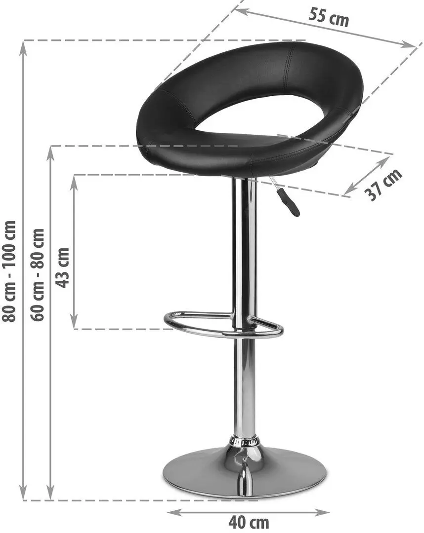 Scaun de bar Sofotel Forza (Black)