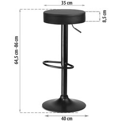 Scaun de bar Sofotel Imago (Black) Thumb