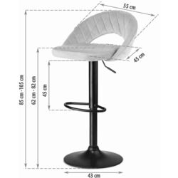 Барный стул Sofotel Meva (Grey) Thumb