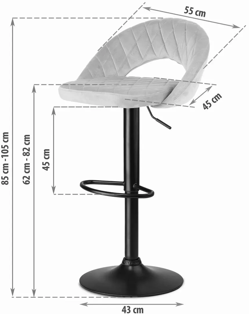 Барный стул Sofotel Meva (Grey)