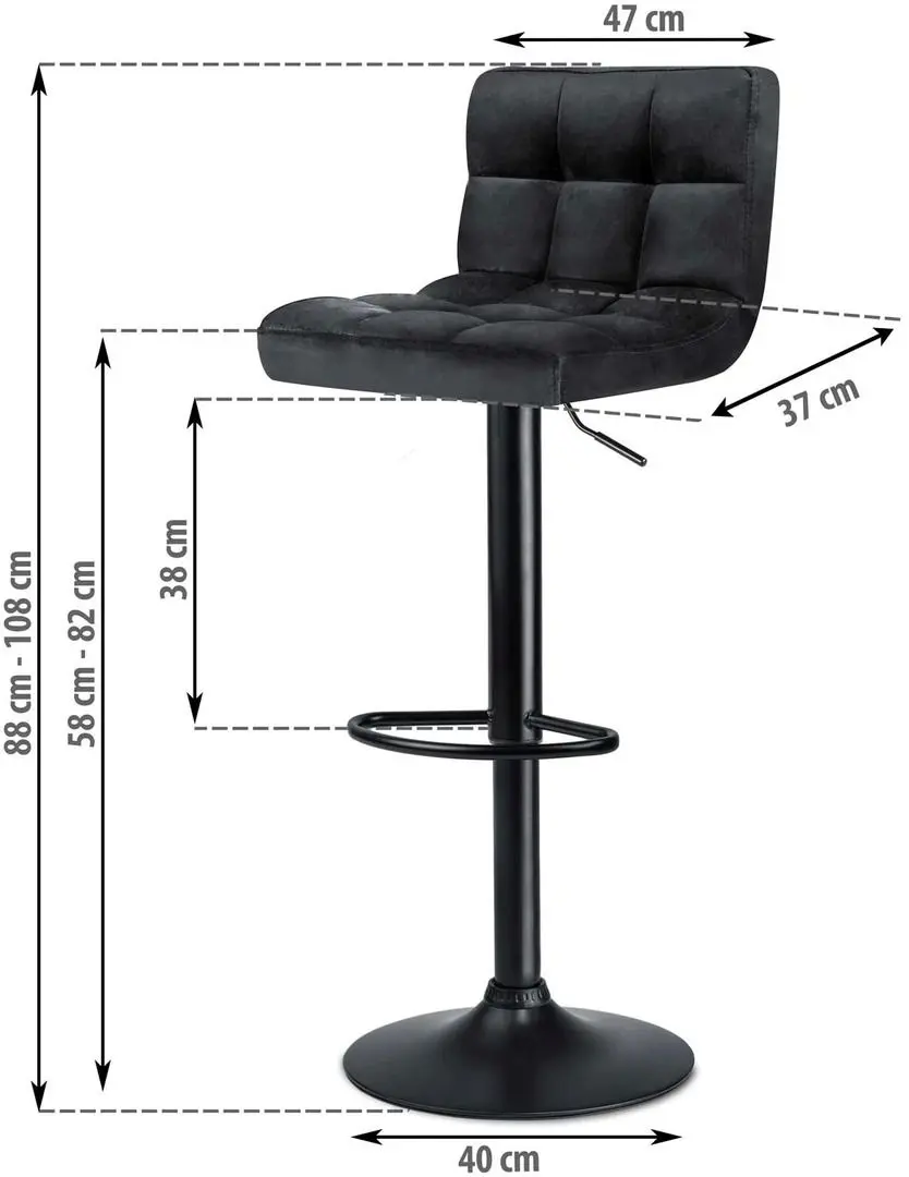 Scaun de bar Sofotel Monro (Black)