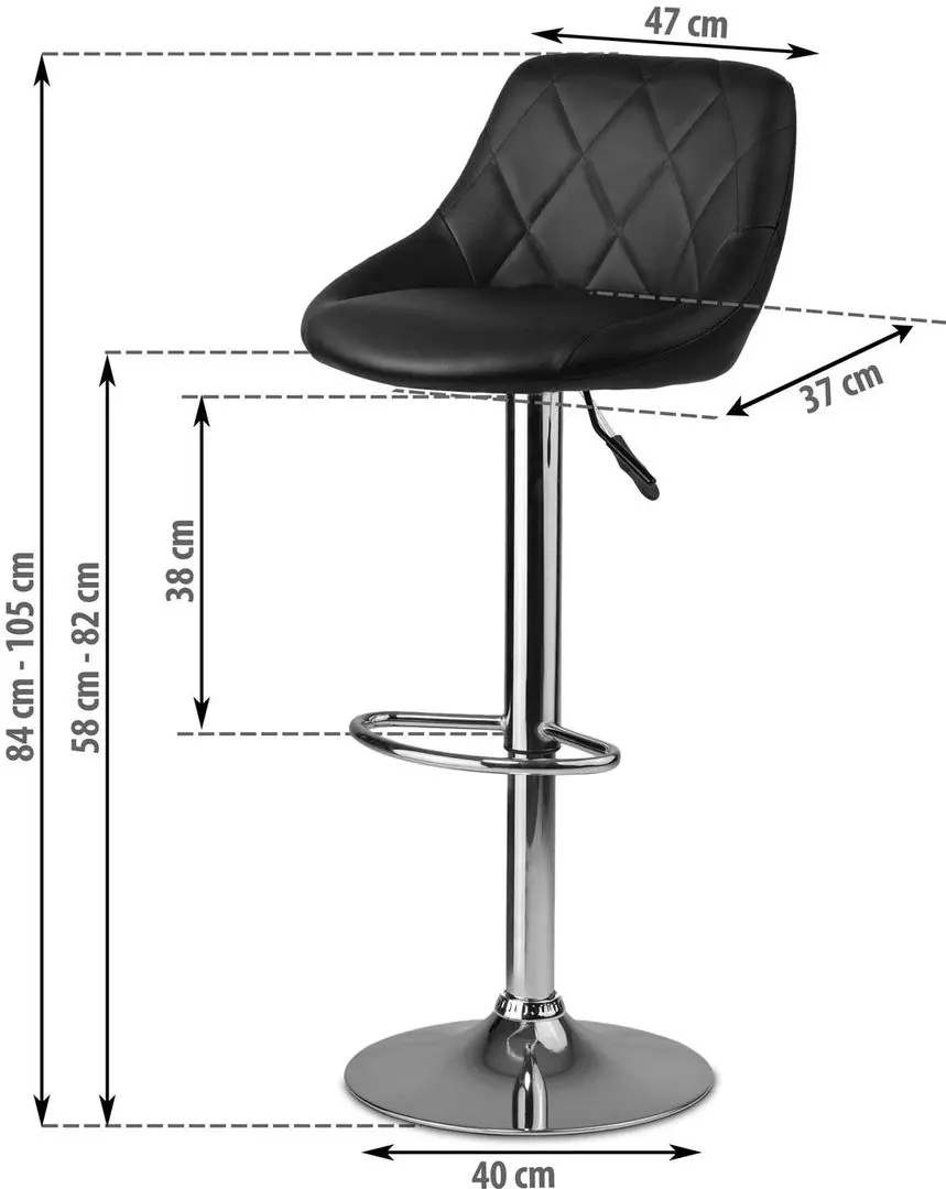 Scaun de bar Sofotel Nerra (Black)