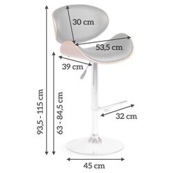 Scaun de bar Sofotel Serri (Black) Thumb