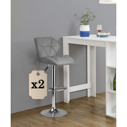 Set scaune de bar Sofotel Castel 260101-2 (Grey/Chrome)