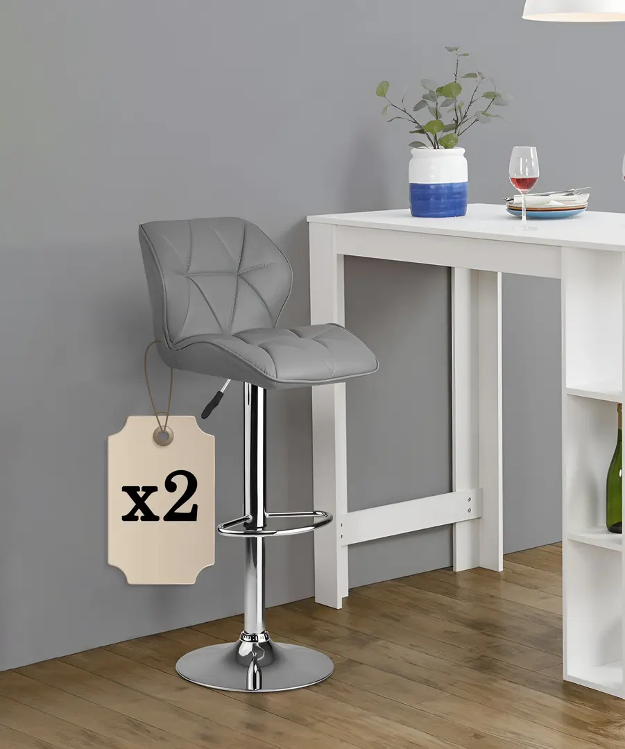 Set scaune de bar Sofotel Castel 260101-2 (Grey/Chrome)