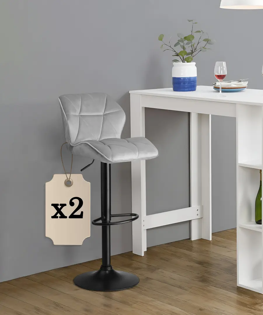 Набор барных стульев Sofotel Castel 260110-2 (Grey/Black)