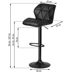 Набор барных стульев Sofotel Castel 260120-2 (Black) Thumb