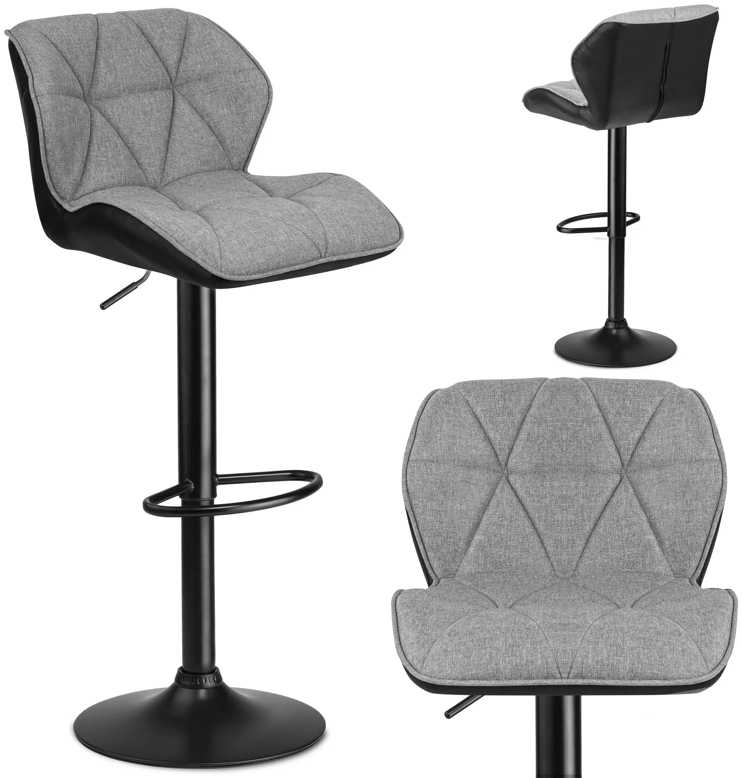 Набор барных стульев Sofotel Castel 260130-2 (Grey/Black) - 4