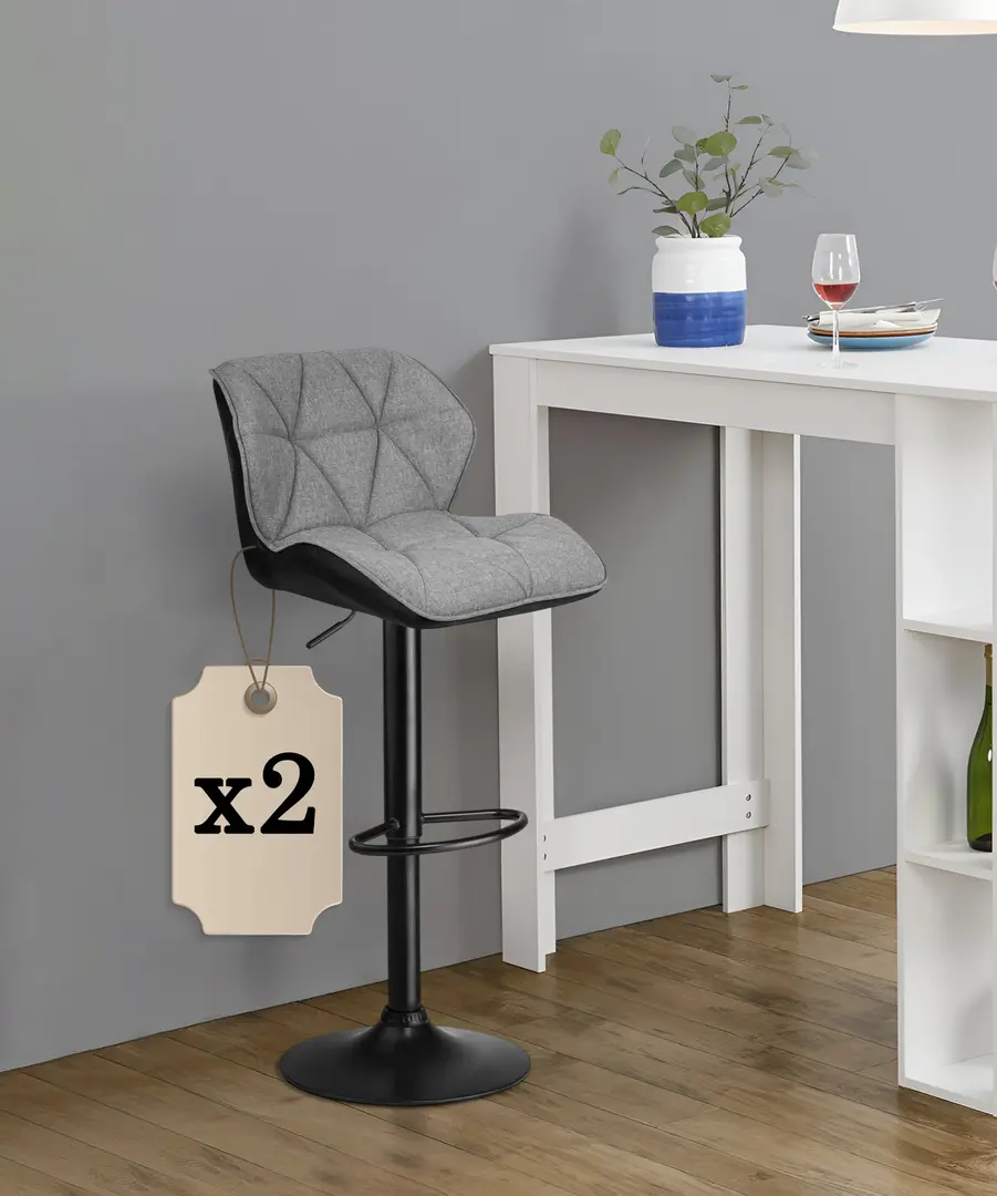 Набор барных стульев Sofotel Castel 260130-2 (Grey/Black)