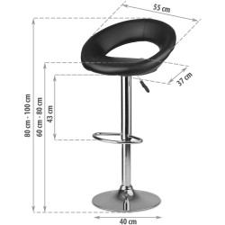 Набор барных стульев Sofotel Forza 260200-2 (Black/Chrome) Thumb