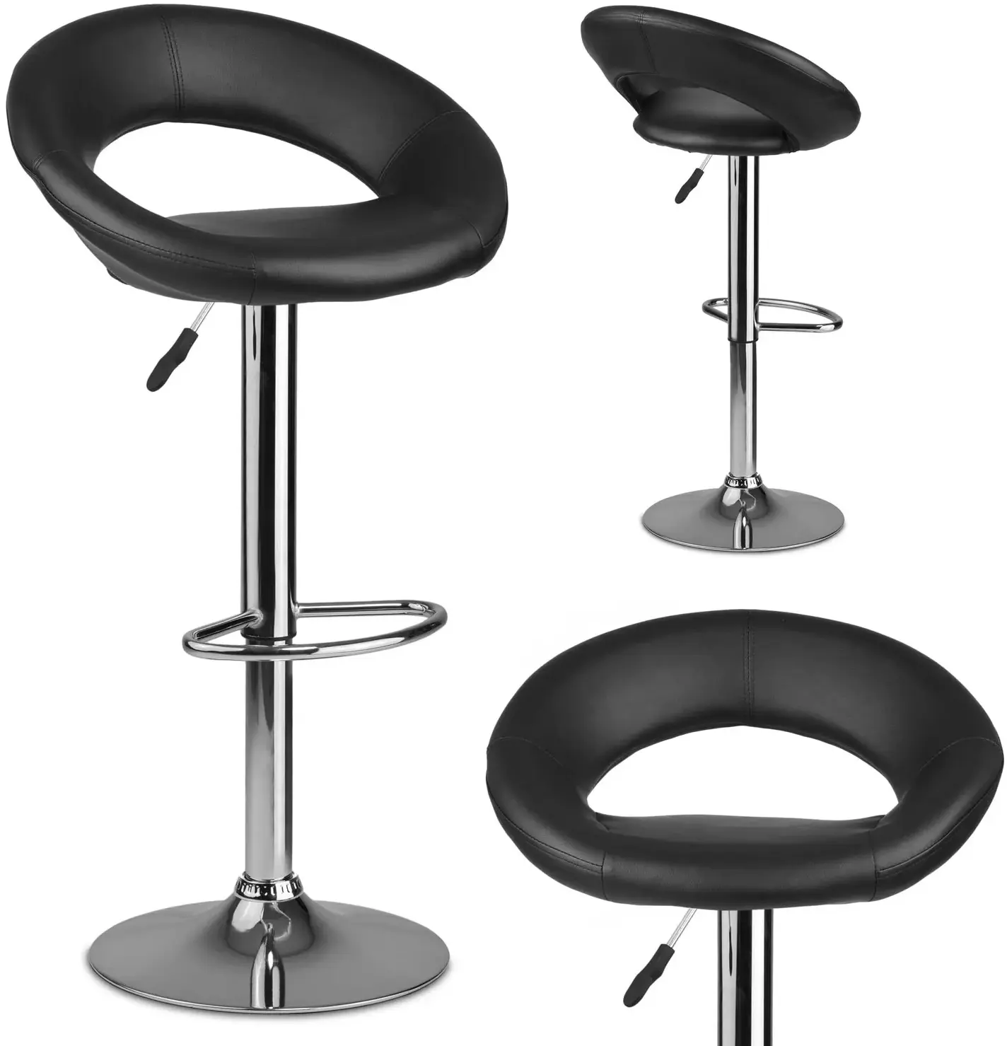Набор барных стульев Sofotel Forza 260200-2 (Black/Chrome) - 7