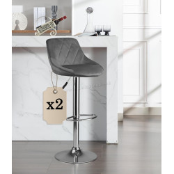 Set scaune de bar Sofotel Nerra 260010-2 (Grey/Chrome)