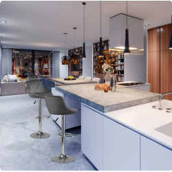 Set scaune de bar Sofotel Nerra 260010-2 (Grey/Chrome) Thumb