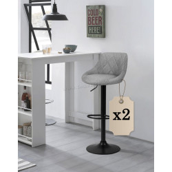 Set scaune de bar Sofotel Nerra 260040-2 (Black/Grey)