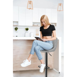 Set scaune de bar Sofotel Nerra 260040-2 (Black/Grey) Thumb