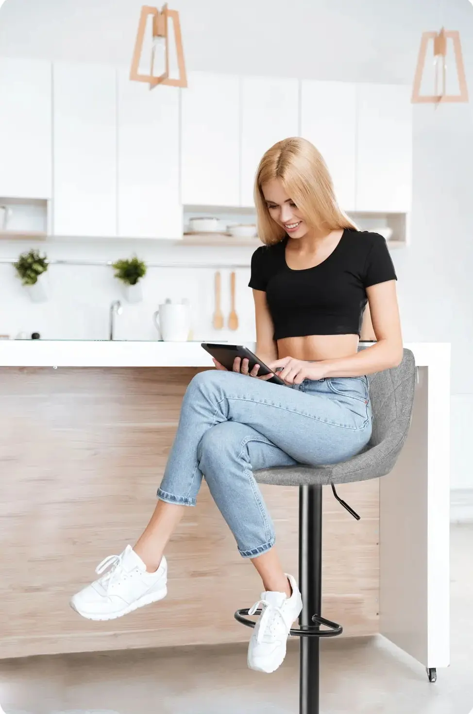 Set scaune de bar Sofotel Nerra 260040-2 (Black/Grey) - 8