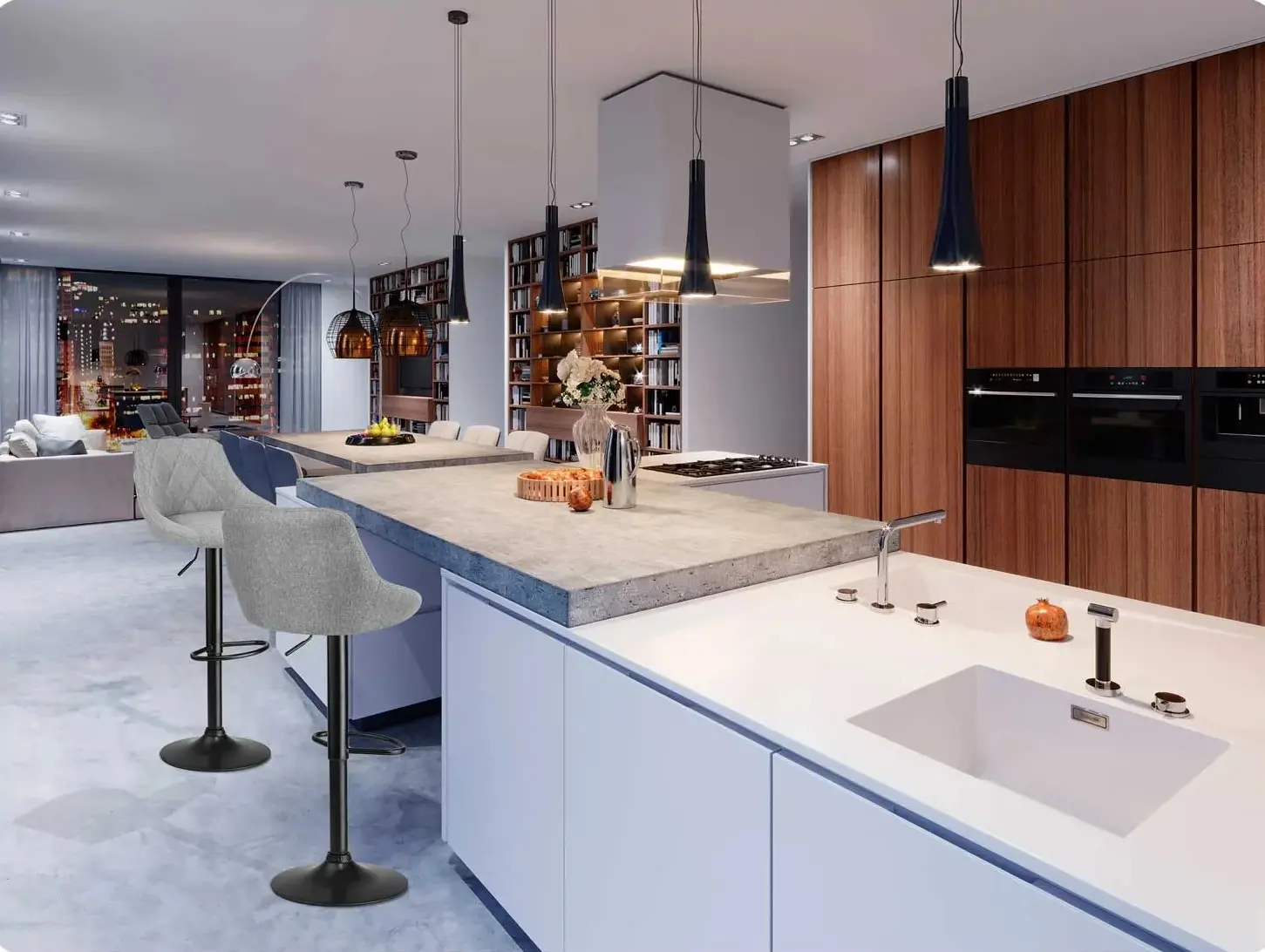 Set scaune de bar Sofotel Nerra 260040-2 (Black/Grey) - 9