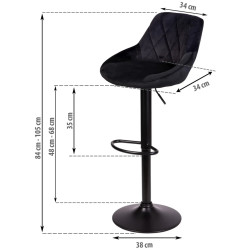 Scaun de bar Sofotel Nerra 260031 (Black) Thumb